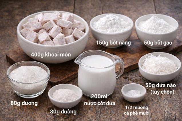 Bí quyết làm bánh khoai môn hấp