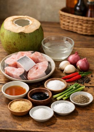 Nguyên liệu chế biến món cá kho nước dừa