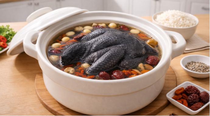 Thành phẩm món gà ngâm thuốc bắc