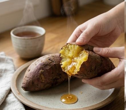 Thành phẩm món khoai lang nướng