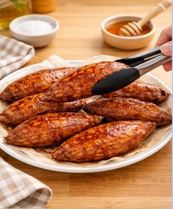 Khoai lang mât được nướng chín