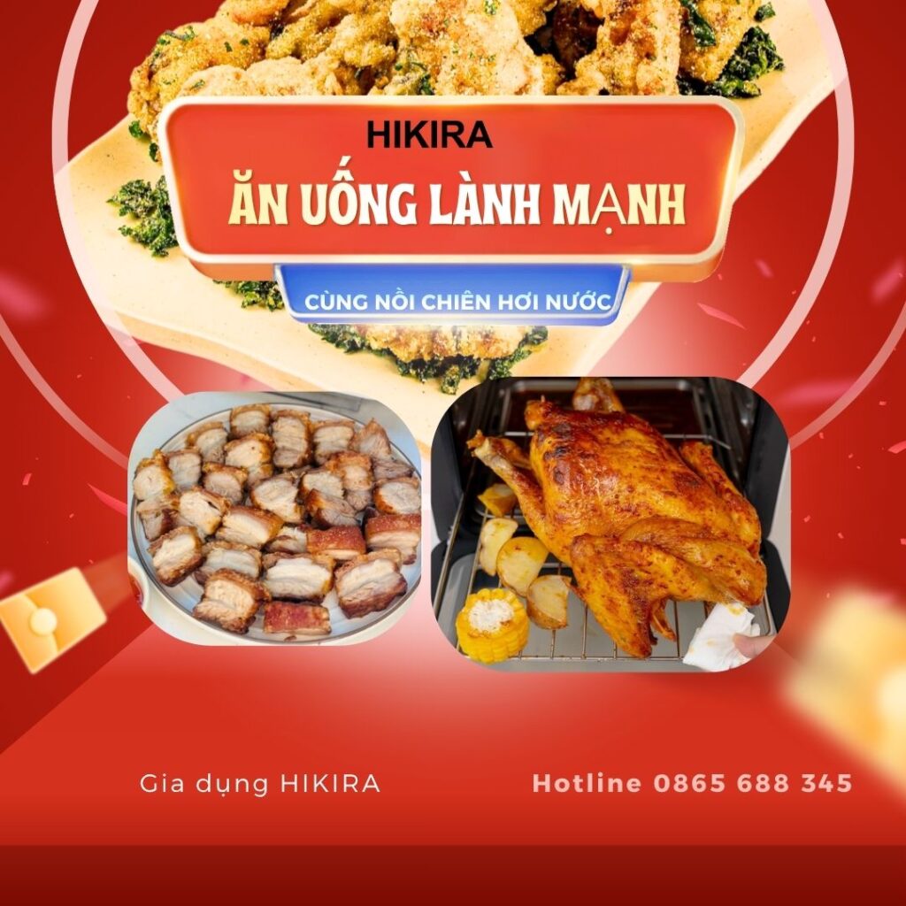 Review nồi chiên hơi nước HIKIRA sau thời gian sử dụng 1 Món ăn chế biến không bị khô